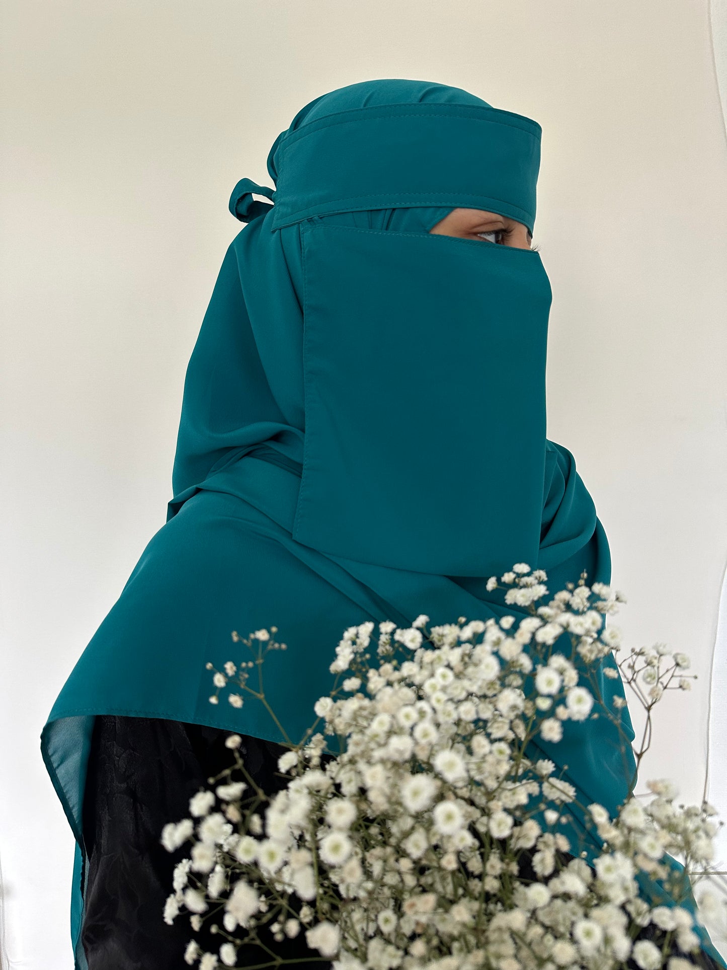 Teal Blue Niqab with matching Hijab