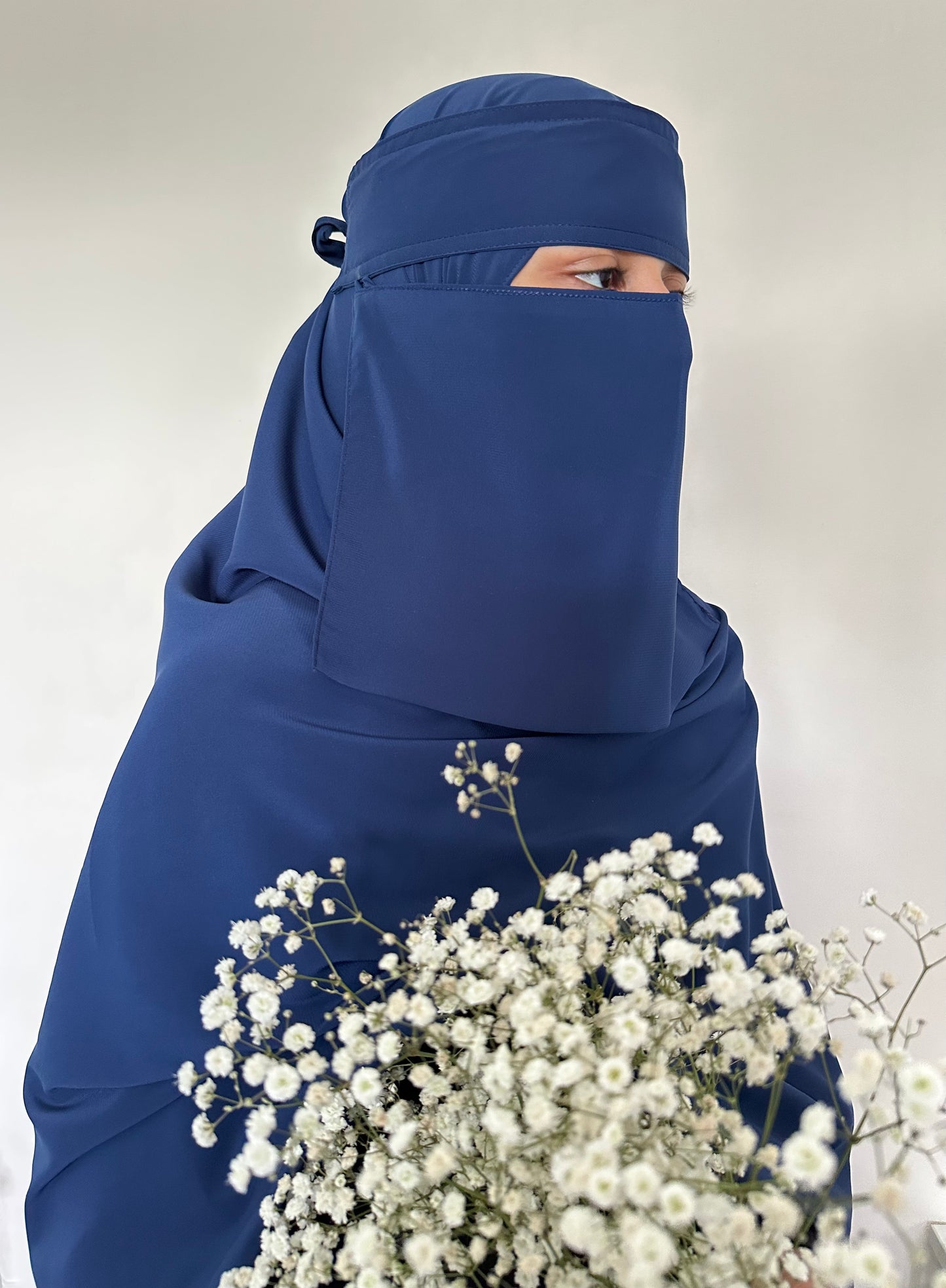 Navy Blue Niqab with matching Hijab