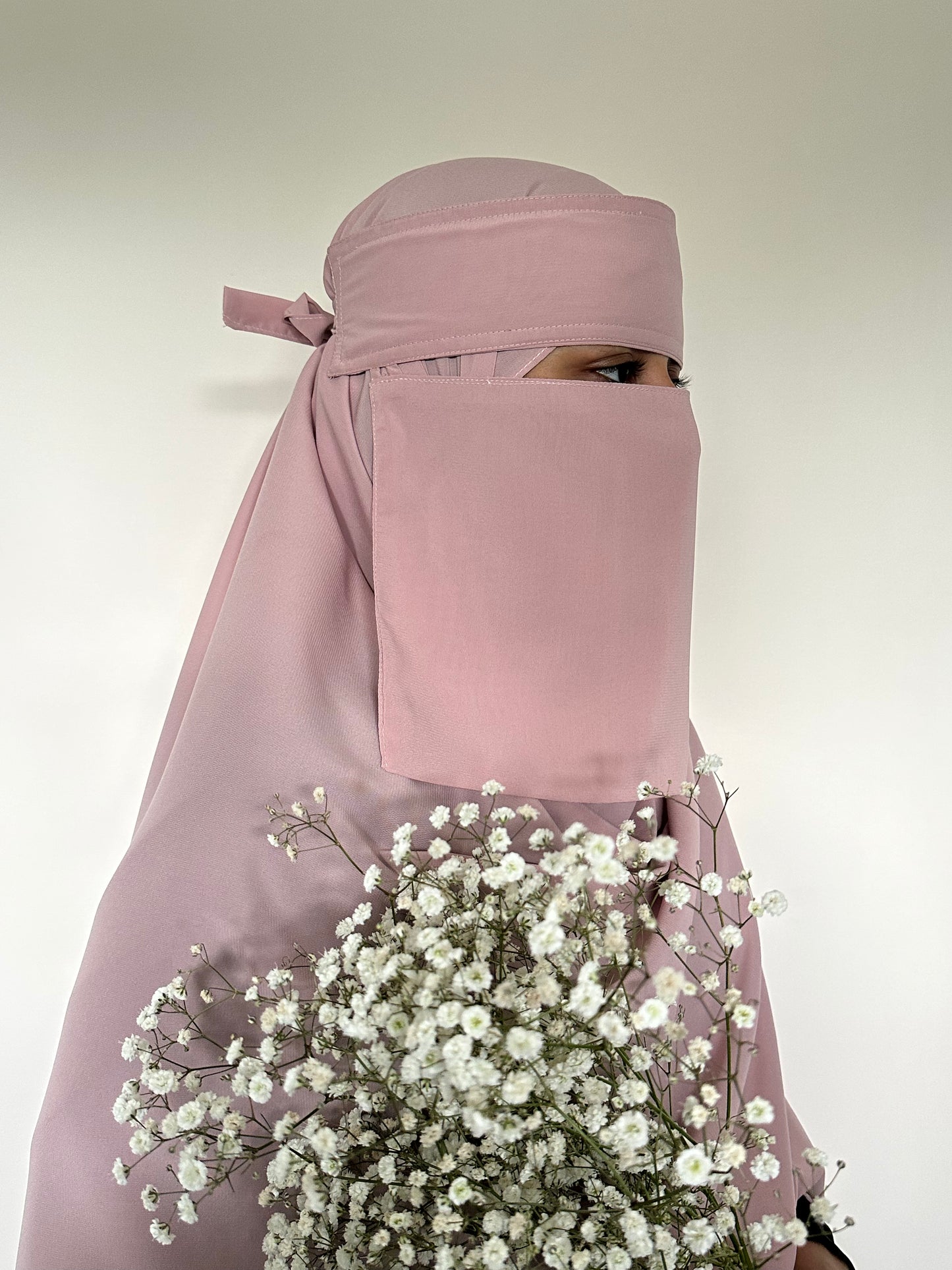 Dusty Pink Niqab with Matching Hijab